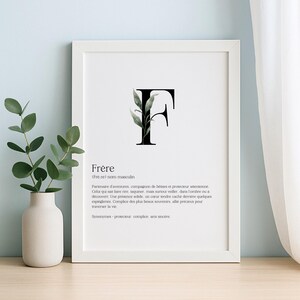 Brother Poster - Personalized Definition | Brother Gift, Wall Decor, Birthday | Frameable Poster