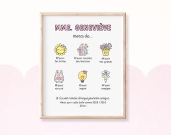 Thank you poster - Teacher | End-of-year gift