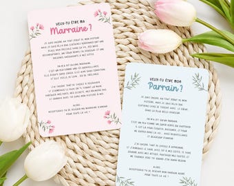 Godparent Request Card - Special Request | Announcement Card