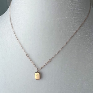 Dainty French Lavender Charm Pendant Necklace  Minimalist Necklace  Smallest Pendant Necklace  Forever Love Pendant  Plant Lady Necklace