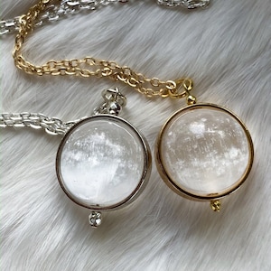 Selenite Full Moon Spinners