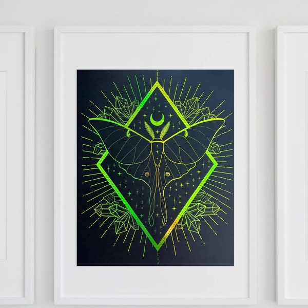 Luna Moth Crystal Dreamer Foil Print