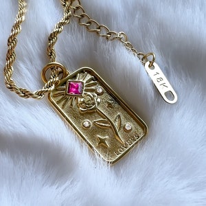 The Lovers Tarotkaarthanger Gepersonaliseerde ketting - Minimalistische sieraden Jubileumketting Huwelijkscadeau