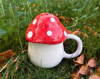 DRİPPER Mushroom Mug, V60 Filter Stand, Mushroom coffee mug, Handmade Ceramic Mug, Coffee Dripper Stand, Mushroom Mug