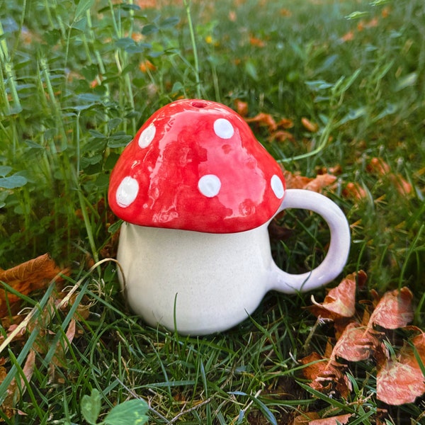 Tasse aux champignons DRİPPER, support de filtre V60, tasse à café aux champignons, tasse en céramique faite à la main, support goutteur de café, tasse aux champignons