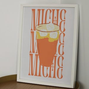 Bold Michelada Wall Art Print - MICHE Poster | Spicy & Fun Cocktail Decor for Home Bar or Kitchen