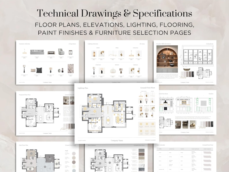 Interior Design Presentation Template Interior Design Portfolio Template Interior Design Mood Board Template Interior Design Proposal Template