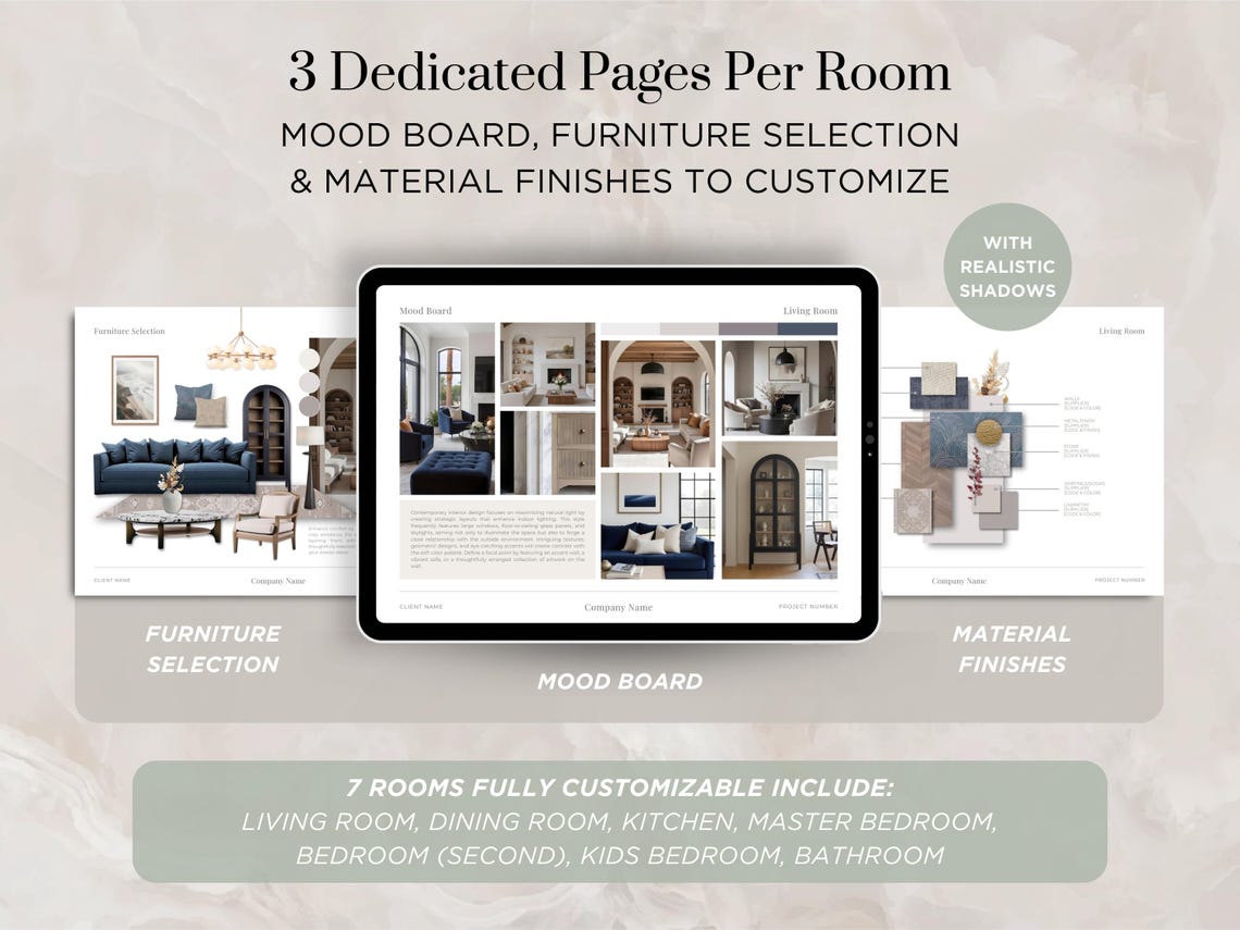 Interior Design Mood Board Template Interior Design Portfolio Template ...