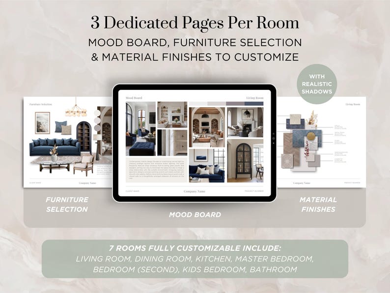 Interior Design Mood Board Template Interior Design Portfolio Template Interior Design Proposal Template Interior Design Moodboard Template