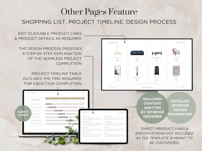 Interior Design Mood Board Template Interior Design Portfolio Template Interior Design Proposal Template Interior Design Moodboard Template