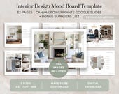 Interior Design Mood Board Template Interior Design Portfolio Template Interior Design Proposal Template Interior Design Moodboard Template