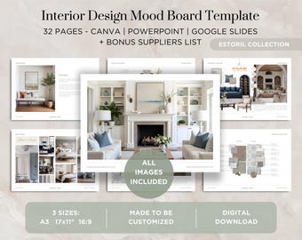 Interior Design Mood Board Template Interior Design Portfolio Template Interior Design Proposal Template Interior Design Moodboard Template