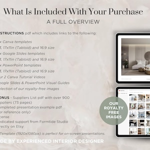 Interior Design Presentation Template Interior Design Portfolio Template Interior Design Mood Board Template Interior Design Proposal Template