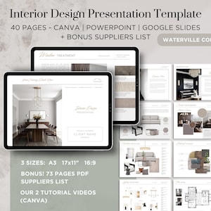Interior Design Proposal Interior Design Presentation Template Interior Design Portfolio Template Interior Design Mood Board Template