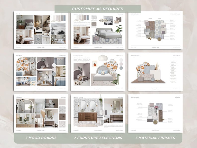 Interior Design Mood Board Template Interior Design Portfolio Template ...