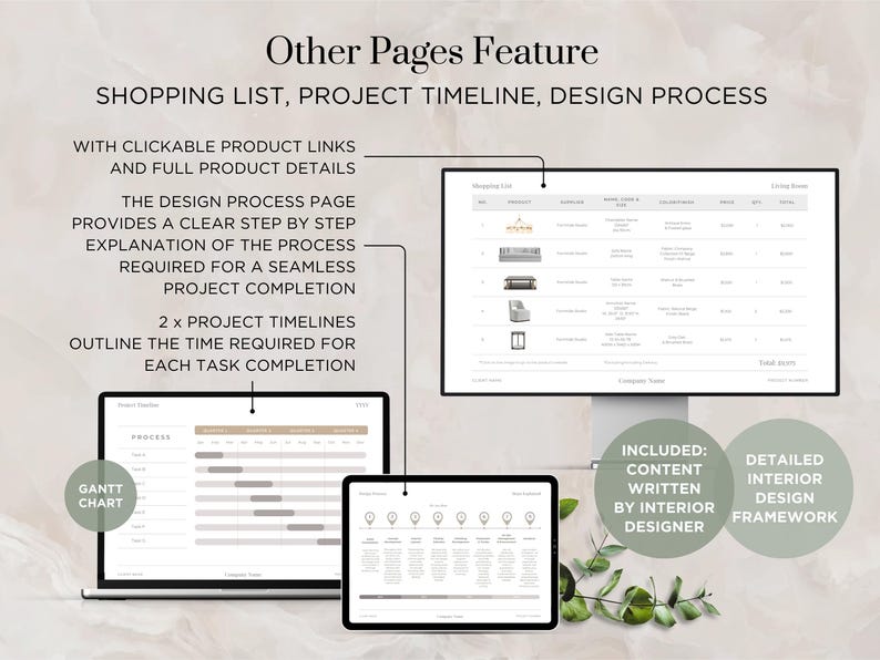Interior Design Presentation Template Interior Design Portfolio Template Interior Design Mood Board Template Interior Design Proposal Template