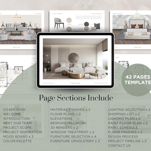 Interior Design Presentation Template Interior Design Portfolio Template Interior Design Mood Board Template Interior Design Proposal Template