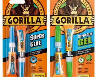 Gorilla Super Glue 3g tubes in packs of 2 ( 6g ) either GEL or Liquid