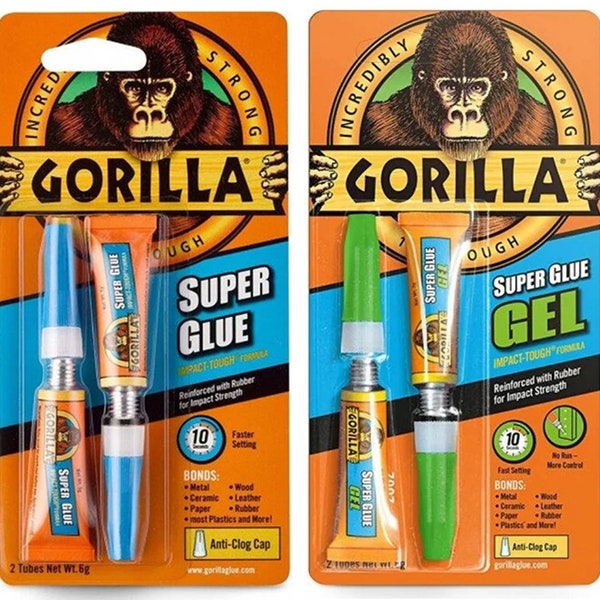 Gorilla Super Glue 3g tubes in packs of 2 ( 6g ) either GEL or Liquid