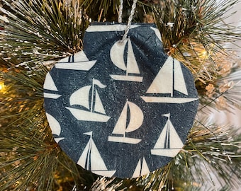 Scallop Shell Decoupage Ornament