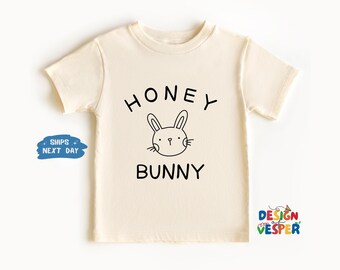 Honey Bunny Toddler Shirt, Cute Easter Kids Shirt, Minimalist Bunny Toddler Tee, Funny Easter Kids Tee, Cute Kids Clothes, Easter Kids Gift