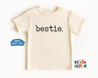 Bestie Toddler Shirt, Family Kids Shirt, Typewriter Toddler Tee, Minimalist Kids Tee, Friends Toddler Shirt, Cute Kids Gift