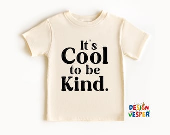 It's Cool To Be Kind Toddler Shirt, Retro Kindness Kids Tee, Cute Inspirational Kids Shirt, Positive Message Vintage Toddler Tee