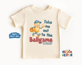 Take Me Out To The Ballgame Toddler Shirt, Baseball Game Day Kids Shirt, Vintage Sports Baseball Toddler Tee, Retro Summer Kids Gift Tee