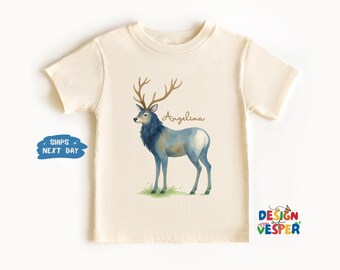 Personalized Deer Toddler Shirt, Custom Hunting Season Kids Shirt, Deer Toddler Tee, Hunting Kids Tee, Cute Kids Gift