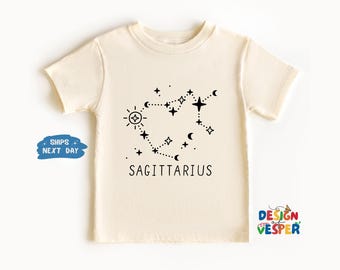 Sagittarius Toddler Shirt, Zodiac Kids Shirt, Astrology Toddler Tee, Horoscope Toddler Shirt, Moon Child Tee, Birthday Gift, Cute Kids Tee
