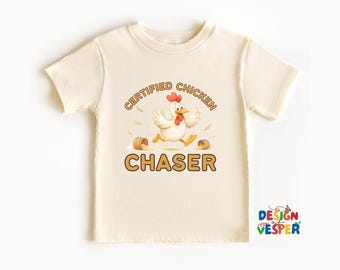 Certified Chicken Chaser Toddler Shirt, Funny Farm Chicken Kids Shirt, Chicken Lover Kids Tee, Cute Barnyard Animal Toddler Tee, Best Gift