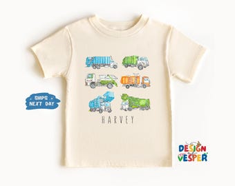 Personalized Garbage Truck Toddler Shirt, Custom Name Kids Shirt, Truck Toddler Tee, Gift For Kids