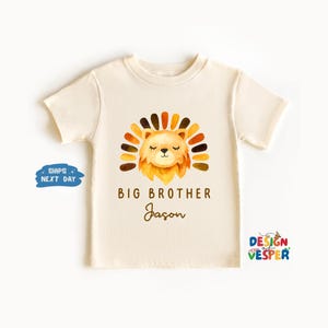 Personalized Big Brother Toddler Shirt, Custom Name Kids Shirt, Pregnancy Announcement Sibling Kids Tee, New Big Brother Gift