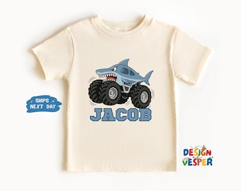 Monster Truck Toddler Shirt, Personalized Kids Shirt, Custom Monster Truck Kids Tee, Tractor Lover Shirt, Offroad Toddler Tee, Best Gift