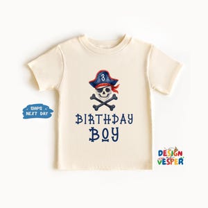 Pirate Birthday Boy Toddler Shirt, Custom Birthday Kids Shirt, Pirate Birthday Kids Tee, Pirate Theme Birthday Party Shirt, Birthday Gift