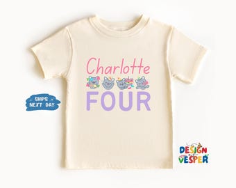 Personalized Cat Birthday Toddler Shirt, Custom Kitten Kids Shirt, Cat Lover Kids Tee, Girls Kitty Party Outfit, Personalized Birthday Gift