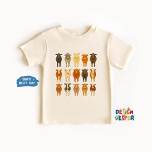 Cow Farm Animals Toddler Shirt, Free Range Kids Shirt, Natural Toddler Tee, Farm Helper Kids Shirt, Farming Kids Shirt, Cow Species Kids Tee