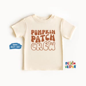 Pumpkin Patch Toddler Shirt, Fall Crew Kids Tee, Autumn Pumpkin Theme Toddler Outfit, Cute Thanksgiving Shirt For Boys And Girls