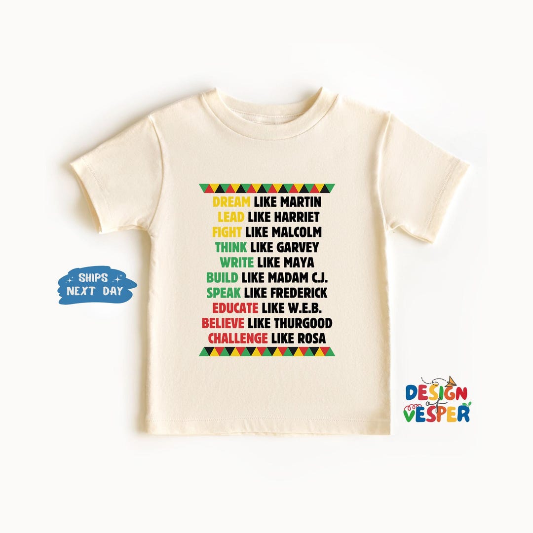 Black History Month Kids Shirt, MLK, Harriet Empowerment Toddler Shirt ...