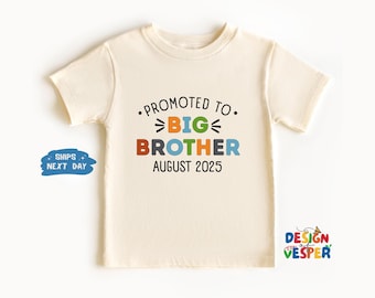 Personalized Promoted to Big Brother Toddler Shirt, Big brother Announcement Kids Shirt, Custom Kids Tee, Funny Family Kids Gift