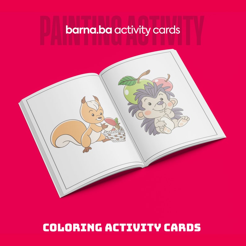 Coloring Activity Cards for Children - Etsy