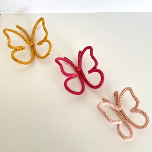Knitted Wire Butterfly Decor| Personalized Butterfly Gift| Cute Wall Decor| Wire Art for Nursery| Colorful Gallery Wall| Girl&#39;s Room