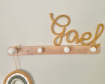 Custom Wire Name Sign | Knitted Word Decor | Personalized Wall Art| Handmade Lettering| Unique Gift for Mom| Nursery Room