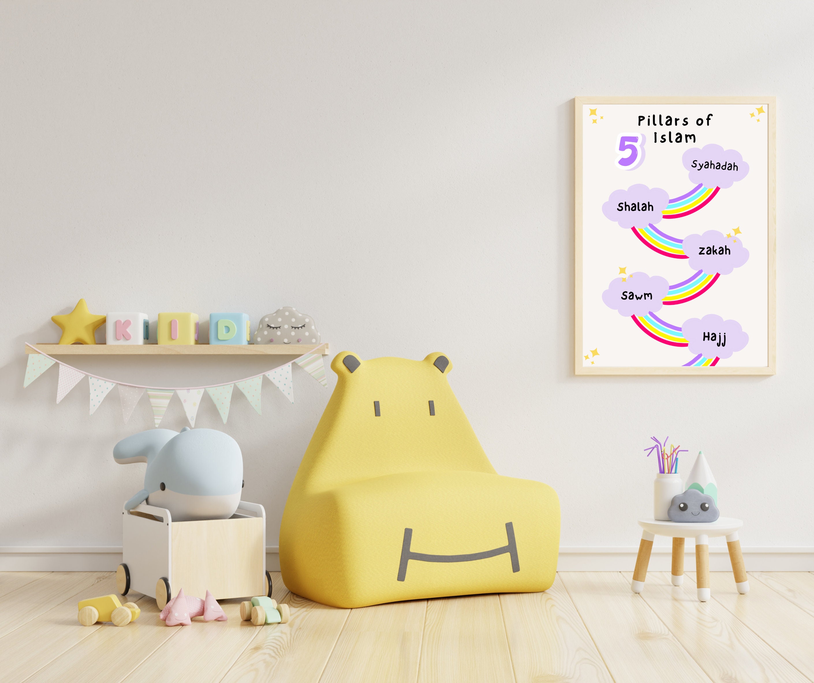 Pillars of Islam Poster Islamic Kids Print Islamic Nursery Children