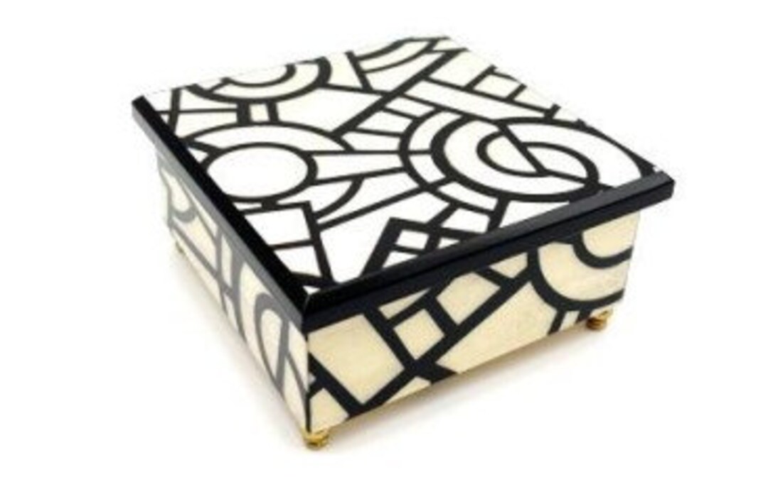 Abstract Modern Musical Jewelry Box - Alice Sturzinger Music Box - Etsy