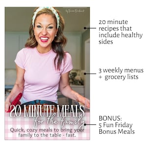 20 Minute Meals for the Family | Quick Weeknight Dinner Recipes | Digital Meal Plan & Recipe Ebook | Easy Family Meals PDF Download