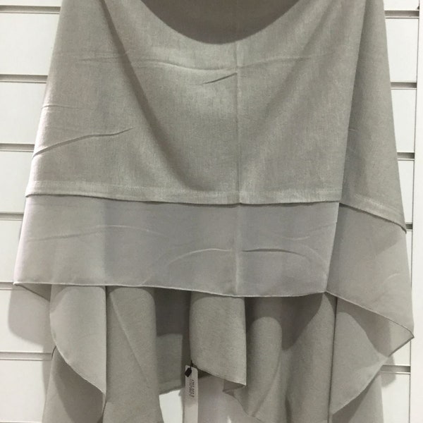 Chic Lightweight and Ultra Soft Poncho/wraps/ cover ups with Chiffon border For Women/ makes a great gift