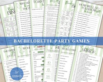 Bikinis and Martinis Bachelorette Party Games, Beach Bachelorette, Pool Bachelorette, Bach Girls Weekend Games, Martini, Bikini, Hen Party