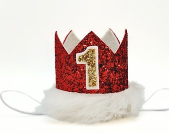 Christmas First Birthday | Santa Baby Birthday | Oh What Fun To Be One | 1ST Birthday Crown| Christmas Birthday | Santa Birthday | Christmas
