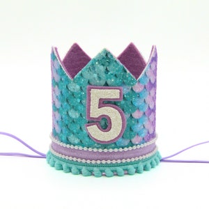 5th Birthday Crown| 5th Birthday Hat| Mermaid Party| Princess Crown| Mermaid Crown| Princess Outfit| Under the Sea Party| Mermaid Pearls